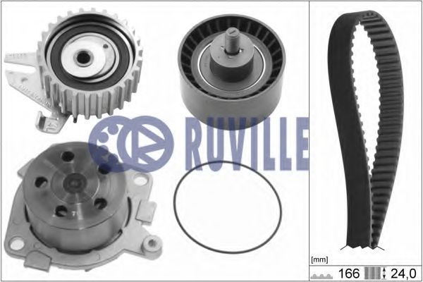 55850711 RUVILLE Cooling System Water Pump & Timing Belt Kit