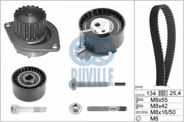 56638701 RUVILLE Water Pump & Timing Belt Kit