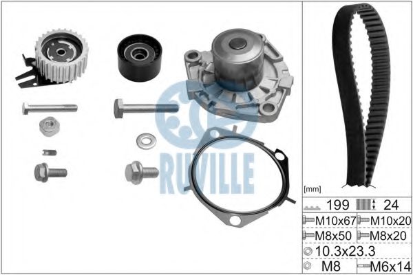 56036711 RUVILLE Water Pump & Timing Belt Kit
