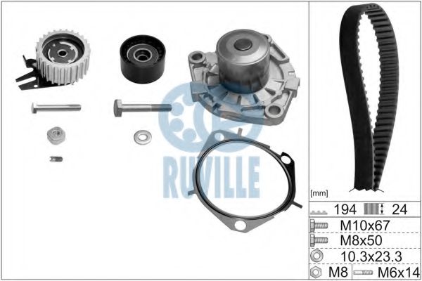 56036701 RUVILLE Water Pump & Timing Belt Kit