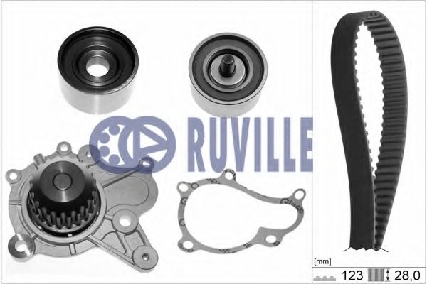 58408702 RUVILLE Water Pump & Timing Belt Kit