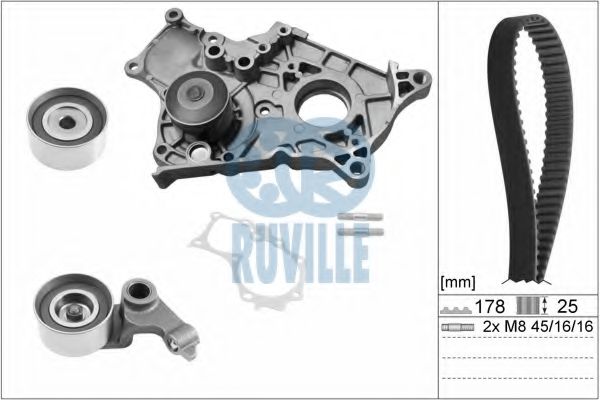 56951701 RUVILLE Cooling System Water Pump & Timing Belt Kit