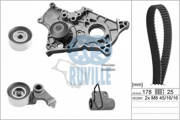 56951711 RUVILLE Cooling System Water Pump & Timing Belt Kit