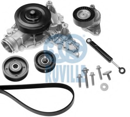 55178801 RUVILLE Water Pump + V-Ribbed Belt Kit