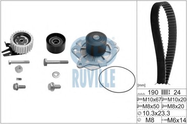 56036771 RUVILLE Cooling System Water Pump & Timing Belt Kit
