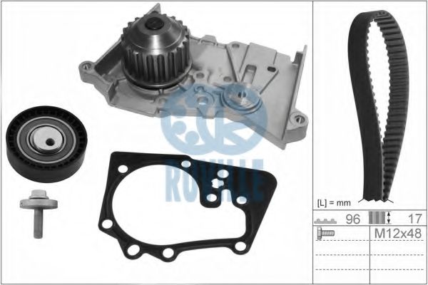 55635701 RUVILLE Cooling System Water Pump & Timing Belt Kit