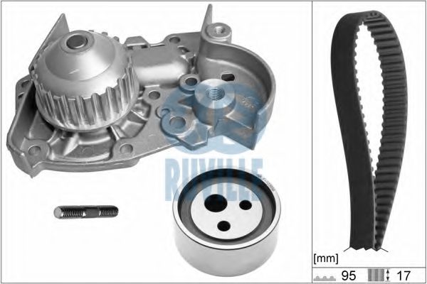 55500702 RUVILLE Water Pump & Timing Belt Kit
