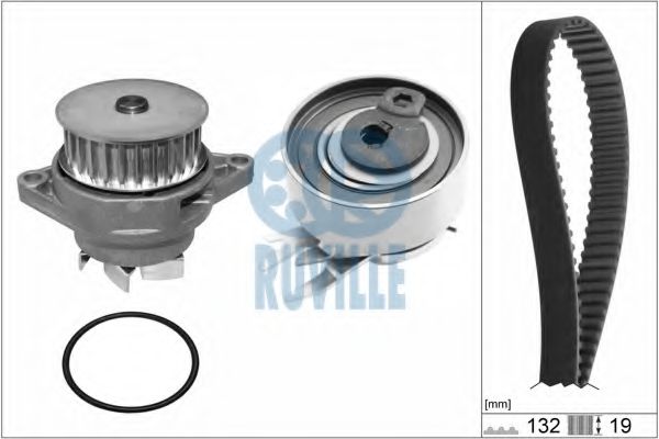 55427701 RUVILLE Water Pump & Timing Belt Kit