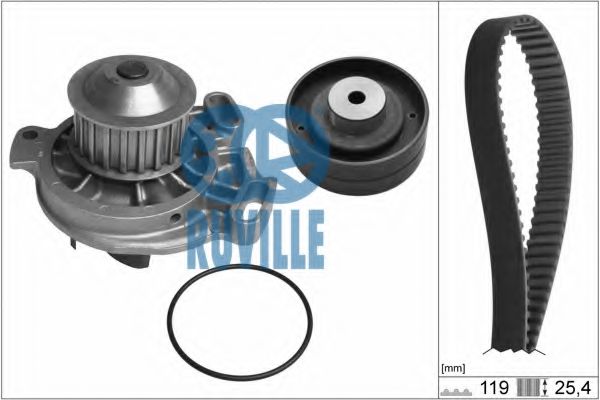 55401711 RUVILLE Cooling System Water Pump & Timing Belt Kit