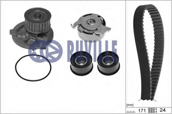 55342701 RUVILLE Cooling System Water Pump & Timing Belt Kit