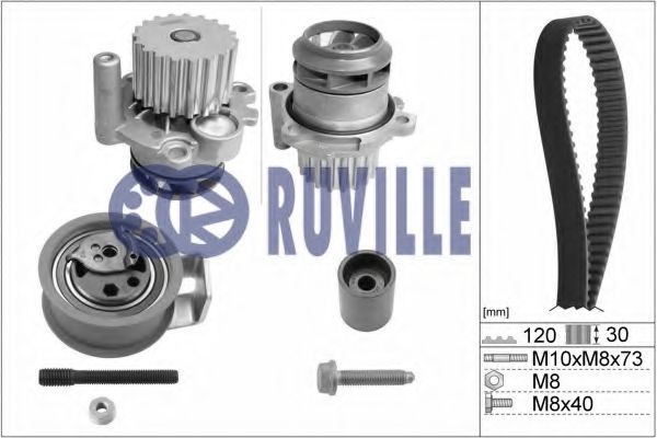 55494701 RUVILLE Water Pump & Timing Belt Kit