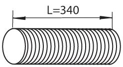 82140 DINEX Corrugated Pipe, exhaust system