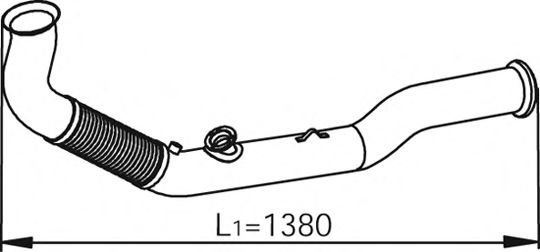 66135 DINEX Exhaust System Exhaust Pipe