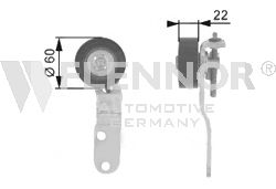 FS23993 FLENNOR Deflection/Guide Pulley, v-ribbed belt