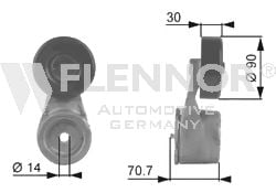 FS99264 FLENNOR Tensioner Pulley, v-ribbed belt