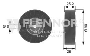 FU20909 FLENNOR Belt Drive Deflection/Guide Pulley, v-ribbed belt