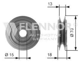 FU20998 FLENNOR Belt Drive Deflection/Guide Pulley, v-belt
