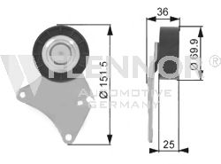 FU22916 FLENNOR Deflection/Guide Pulley, v-ribbed belt