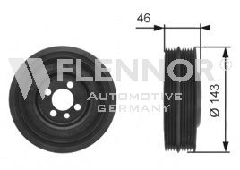 FVD99540 FLENNOR Belt Drive Belt Pulley, crankshaft