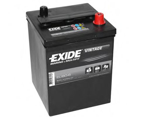 EU80-6 EXIDE Система стартера Стартерная аккумуляторная батарея