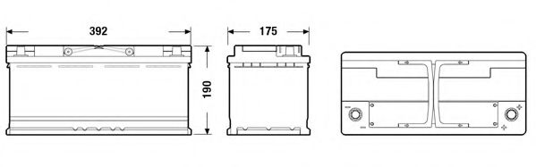 EK1050 EXIDE Starterbatterie; Starterbatterie