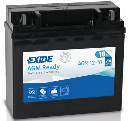 AGM12-18 EXIDE Starter System Starter Battery