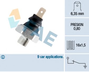 11630 FAE Lubrication Oil Pressure Switch
