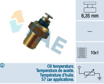 Sensor, oil temperature