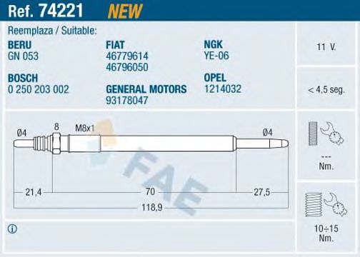 74221 FAE Wheel Bearing Kit