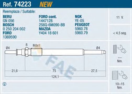 74223 FAE Wheel Bearing Kit