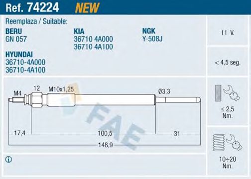 74224 FAE Wheel Bearing Kit