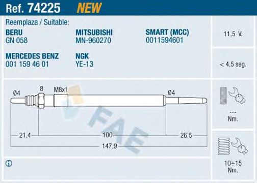 74225 FAE Wheel Bearing Kit