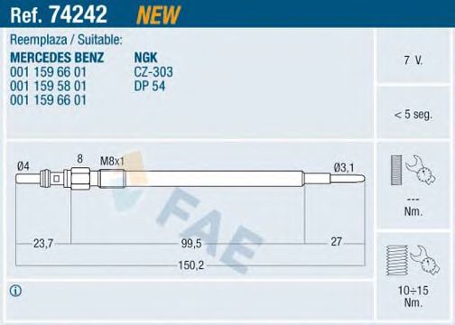 74242 FAE Wheel Bearing Kit