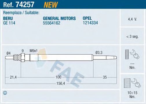 74257 FAE Wheel Bearing Kit