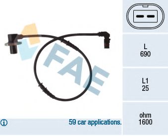 78074 FAE Sensor, wheel speed