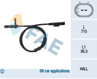 78107 FAE Brake System Sensor, wheel speed
