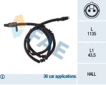 78056 FAE Bremsanlage Sensor, Raddrehzahl
