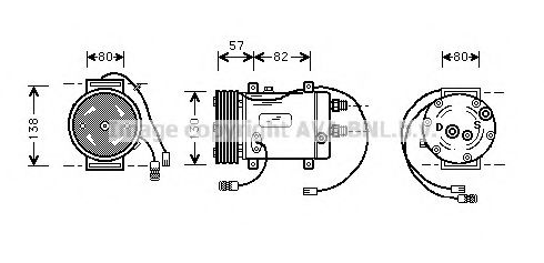 AIK006 AVA+QUALITY+COOLING Air Conditioning Compressor, air conditioning