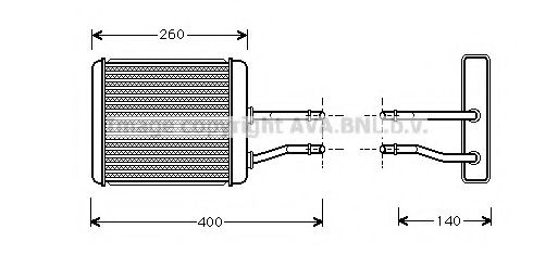 AL6073 AVA+QUALITY+COOLING Heat Exchanger, interior heating