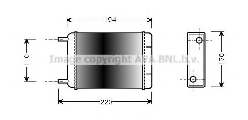 AU6049 AVA+QUALITY+COOLING Heat Exchanger, interior heating