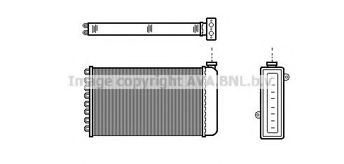 AU6057 AVA+QUALITY+COOLING Heat Exchanger, interior heating