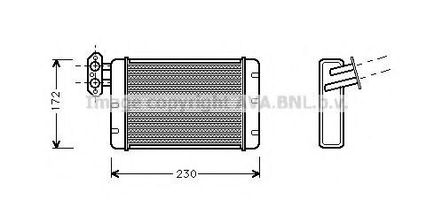 AU6058 AVA+QUALITY+COOLING Heat Exchanger, interior heating