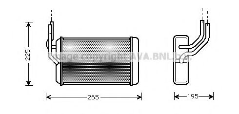 AU6105 AVA+QUALITY+COOLING Heat Exchanger, interior heating