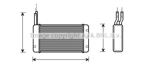 AU6107 AVA+QUALITY+COOLING Heat Exchanger, interior heating
