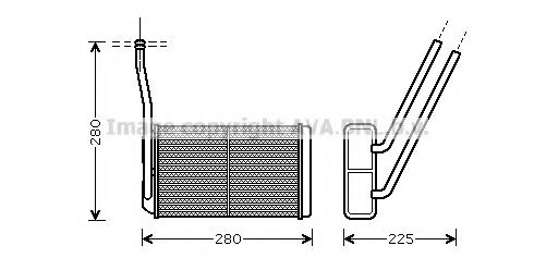 AU6195 AVA+QUALITY+COOLING Heat Exchanger, interior heating