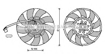 AUC212 AVA+QUALITY+COOLING Cooling System Fan, radiator