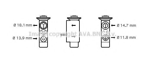 BW1085 AVA+QUALITY+COOLING Expansion Valve, air conditioning