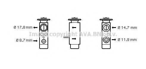 BW1088 AVA+QUALITY+COOLING Expansion Valve, air conditioning