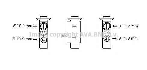 BW1238 AVA+QUALITY+COOLING Expansion Valve, air conditioning