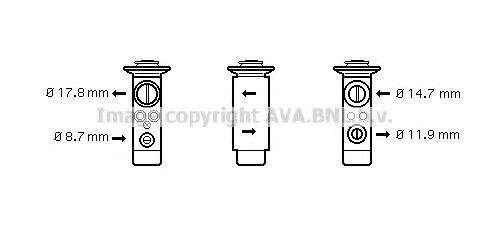 BW1239 AVA+QUALITY+COOLING Expansion Valve, air conditioning